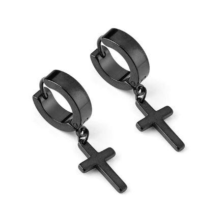 Earrings with cross steel