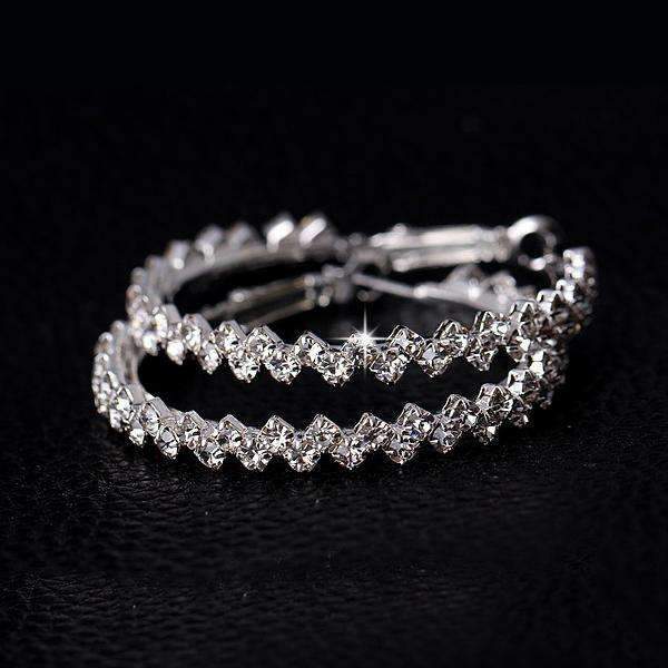 Earrings with Crystal Hoop